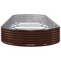 vidaXL Jardinera arriate acero recubrimiento polvo marrón 450x140x36cm vidaXL Jardinera arriate acero recubrimiento polvo marrón 450x140x36cm