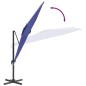 vidaXL Sombrilla voladiza con LEDs azul azure 400x300 cm