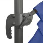 vidaXL Sombrilla voladiza con LEDs azul azure 400x300 cm