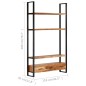 vidaXL Aparador de madera maciza de acacia 118x30x200 cm