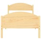 vidaXL Estructura de cama de madera maciza de pino 100x200 cm
