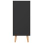 vidaXL Aparador madera de ingeniería negro brillante 90x30x72 cm vidaXL Aparador madera de ingeniería negro brillante 90x30x72 cm