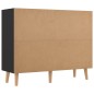 vidaXL Aparador madera de ingeniería negro brillante 90x30x72 cm vidaXL Aparador madera de ingeniería negro brillante 90x30x72 cm