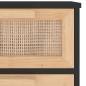 vidaXL Aparador negro madera pino maciza y ratán natural 40x30x90 cm vidaXL Aparador negro madera pino maciza y ratán natural 40x30x90 cm