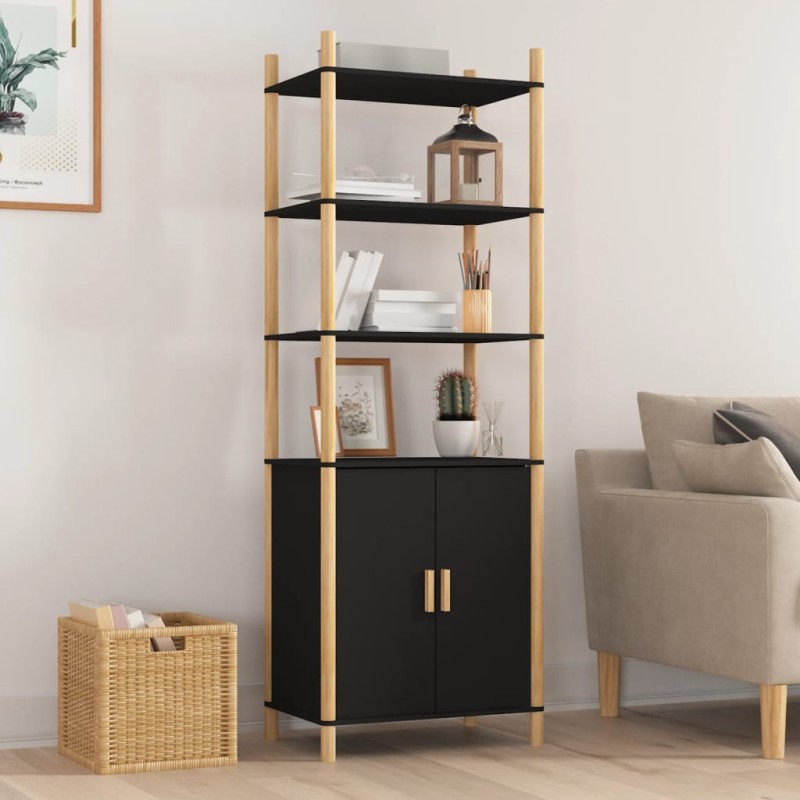 vidaXL Aparador alto madera contrachapada negro 60x40x173 cm vidaXL Aparador alto madera contrachapada negro 60x40x173 cm