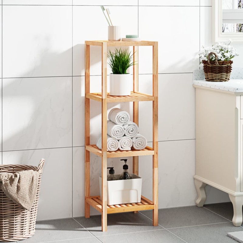 vidaXL Estantería de baño madera maciza nogal 36x36x112 cm vidaXL Estantería de baño madera maciza nogal 36x36x112 cm