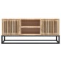vidaXL Mueble de TV hierro y madera contrachapada 105x30x45 cm vidaXL Mueble de TV hierro y madera contrachapada 105x30x45 cm