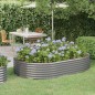 vidaXL Jardinera arriate acero recubrimiento polvo gris 214x140x36 cm vidaXL Jardinera arriate acero recubrimiento polvo gris 214x140x36 cm