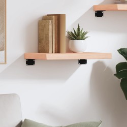 vidaXL Estante de pared madera maciza roble sin tratar 40x30x(2-4) cm