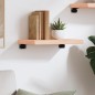 vidaXL Estante de pared madera maciza roble sin tratar 40x30x(2-4) cm vidaXL Estante de pared madera maciza roble sin tratar 40x30x(2-4) cm