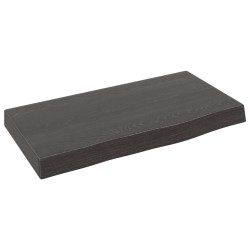 vidaXL Estante de pared madera roble tratada marrón oscuro 40x20x4 cm