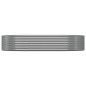 vidaXL Jardinera arriate acero recubrimiento polvo gris 214x140x36 cm vidaXL Jardinera arriate acero recubrimiento polvo gris 214x140x36 cm
