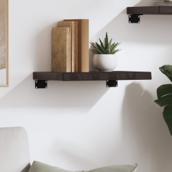 vidaXL Estante de pared madera roble tratada marrón oscuro 40x20x4 cm