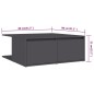 vidaXL Mesa de centro madera contrachapada gris 80x80x31 cm vidaXL Mesa de centro madera contrachapada gris 80x80x31 cm