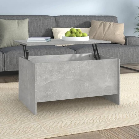 vidaXL Mesa centro madera contrachapada gris hormigón 80x55,5x41,5 cm