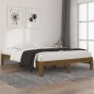 vidaXL Estructura de cama madera maciza pino marrón miel 140x200 cm