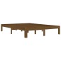 vidaXL Estructura de cama madera maciza pino marrón miel 140x200 cm