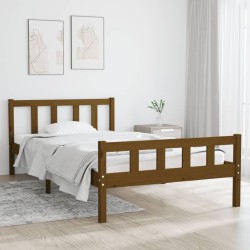 vidaXL Estructura de cama madera maciza marrón miel 100x200 cm