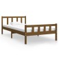 vidaXL Estructura de cama madera maciza marrón miel 100x200 cm vidaXL Estructura de cama madera maciza marrón miel 100x200 cm