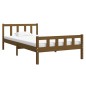 vidaXL Estructura de cama madera maciza marrón miel 100x200 cm vidaXL Estructura de cama madera maciza marrón miel 100x200 cm