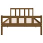 vidaXL Estructura de cama madera maciza marrón miel 100x200 cm vidaXL Estructura de cama madera maciza marrón miel 100x200 cm