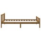 vidaXL Estructura de cama madera maciza marrón miel 100x200 cm vidaXL Estructura de cama madera maciza marrón miel 100x200 cm