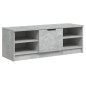 vidaXL Mueble de TV madera contrachapada gris hormigón 102x35,5x36,5cm