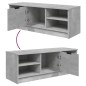 vidaXL Mueble de TV madera contrachapada gris hormigón 102x35,5x36,5cm