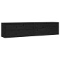 vidaXL Armarios de pared 2 uds madera maciza de pino negro 80x30x35 cm vidaXL Armarios de pared 2 uds madera maciza de pino negro 80x30x35 cm