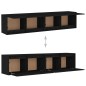 vidaXL Armarios de pared 2 uds madera maciza de pino negro 80x30x35 cm vidaXL Armarios de pared 2 uds madera maciza de pino negro 80x30x35 cm