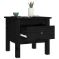 vidaXL Mesa auxiliar de madera maciza de pino negro 40x40x39 cm vidaXL Mesa auxiliar de madera maciza de pino negro 40x40x39 cm