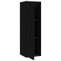 vidaXL Armarios de pared 2 uds madera maciza pino negro 30x30x100 cm vidaXL Armarios de pared 2 uds madera maciza pino negro 30x30x100 cm