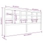 vidaXL Cabecero de cama madera maciza de pino marrón miel 205x4x100 cm vidaXL Cabecero de cama madera maciza de pino marrón miel 205x4x100 cm