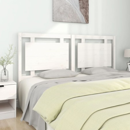 vidaXL Cabecero de cama madera maciza de pino blanco 165,5x4x100 cm