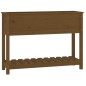 vidaXL Jardinera con estante madera maciza pino marrón 111,5x34,5x81cm vidaXL Jardinera con estante madera maciza pino marrón 111,5x34,5x81cm