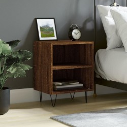 vidaXL Mesita de noche madera de ingeniería roble marrón 40x30x50 cm
