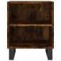 vidaXL Mesita de noche madera de ingeniería roble ahumado 40x30x50 cm vidaXL Mesita de noche madera de ingeniería roble ahumado 40x30x50 cm