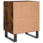 vidaXL Mesita de noche madera de ingeniería roble ahumado 40x30x50 cm vidaXL Mesita de noche madera de ingeniería roble ahumado 40x30x50 cm