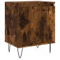 vidaXL Mesita de noche madera de ingeniería roble ahumado 40x30x50 cm vidaXL Mesita de noche madera de ingeniería roble ahumado 40x30x50 cm