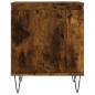 vidaXL Mesita de noche madera de ingeniería roble ahumado 40x30x50 cm vidaXL Mesita de noche madera de ingeniería roble ahumado 40x30x50 cm