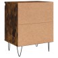 vidaXL Mesita de noche madera de ingeniería roble ahumado 40x30x50 cm vidaXL Mesita de noche madera de ingeniería roble ahumado 40x30x50 cm