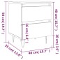 vidaXL Mesita de noche madera de ingeniería roble ahumado 40x35x50 cm vidaXL Mesita de noche madera de ingeniería roble ahumado 40x35x50 cm