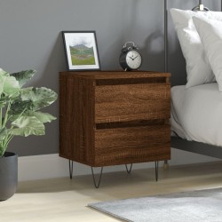 vidaXL Mesita de noche madera de ingeniería marrón roble 40x35x50 cm