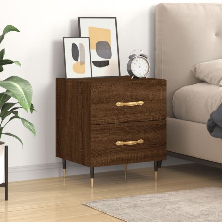 vidaXL Mesita de noche madera de ingeniería roble marrón 40x35x47,5 cm