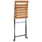 vidaXL Sillas cafetería plegables 4 uds acero y madera maciza de teca vidaXL Sillas cafetería plegables 4 uds acero y madera maciza de teca