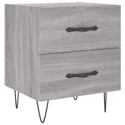 vidaXL Mesita de noche madera de ingeniería gris Sonoma 40x35x47,5 cm