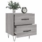 vidaXL Mesita de noche madera de ingeniería gris Sonoma 40x35x47,5 cm vidaXL Mesita de noche madera de ingeniería gris Sonoma 40x35x47,5 cm