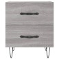vidaXL Mesita de noche madera de ingeniería gris Sonoma 40x35x47,5 cm vidaXL Mesita de noche madera de ingeniería gris Sonoma 40x35x47,5 cm