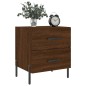vidaXL Mesita de noche madera de ingeniería roble marrón 40x35x47,5 cm vidaXL Mesita de noche madera de ingeniería roble marrón 40x35x47,5 cm