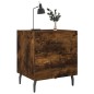 vidaXL Mesita de noche madera ingeniería roble ahumado 40x35x47,5 cm vidaXL Mesita de noche madera ingeniería roble ahumado 40x35x47,5 cm